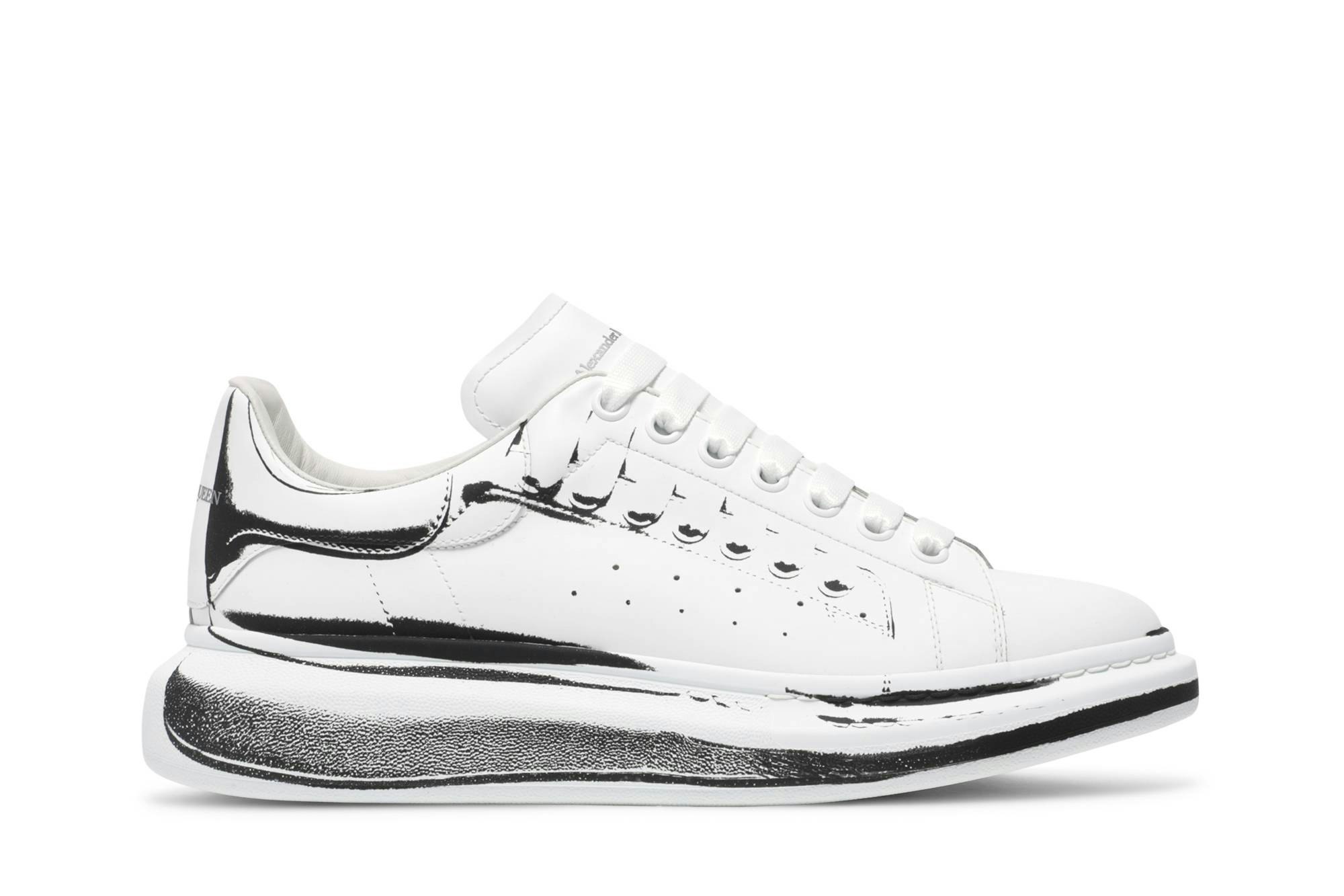 Size 10 - Alexander McQueen Oversized Sneaker White Brown Glitter W for  sale online | eBay
